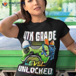 4th grade level unlocked video game back to school boys shirt tshirt 1 1