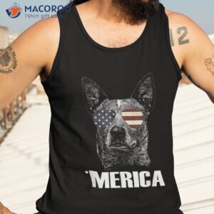 4th july blue heeler dog merica patriotic usa flag cute shirt tank top 3