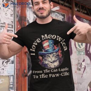 4th July Cat Lover, I Love Meowica Patriotic Funny Happy Shirt