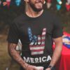 4th July Rock Hand Merica Flag America Rocker Boys Kids Shirt
