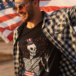 4th july rocker skeleton patriotic rock boys kids teen shirt tshirt 3