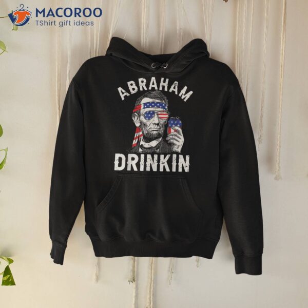 4th Of July Abraham Drinking Merica Abe Lincoln Beer Lover Shirt