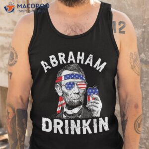 4th of july abraham drinking merica abe lincoln beer lover shirt tank top