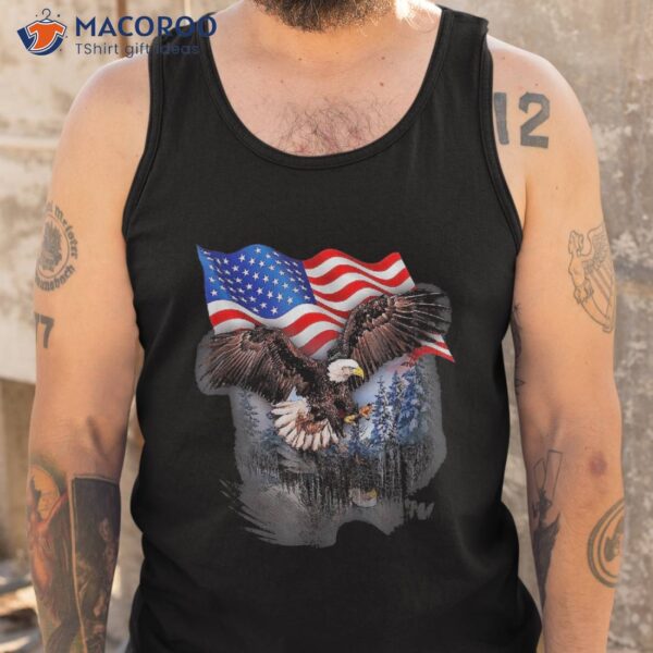 4th Of July American Flag Bald. Eagle Shirt