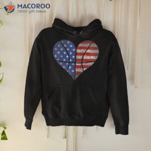 4th of july american flag basketball heart usa girlkid shirt hoodie