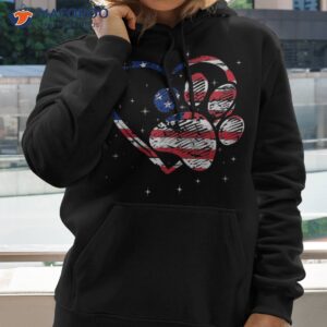 4th of july american flag patriotic dog and cat paw print shirt hoodie
