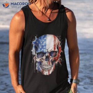 4th of july american flag skull father s day shirt tank top