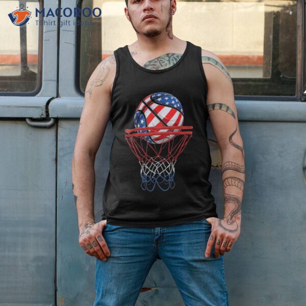 4th Of July American Patriotic Basketball Us Flag Boys Shirt