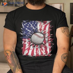 4th Of July Baseball Usa American Flag Patriotic & Boys Shirt