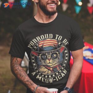 4th of july cat purroud to be a meowican patriotic shirt tshirt