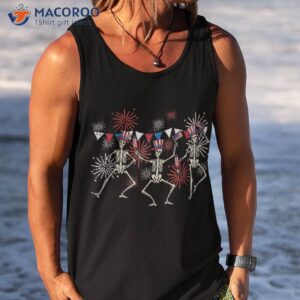 4th of july dancing skeletons funny patriotic kids shirt tank top