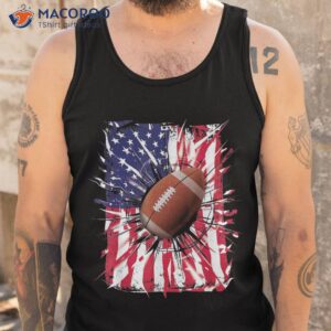 4th of july football usa american flag patriotic shirt tank top