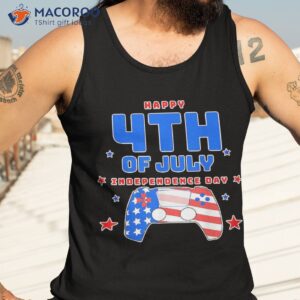 4th of july game controller shirt gamer kids boys usa tank top 3