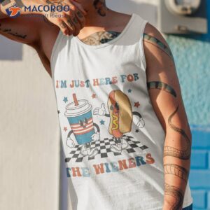 4th of july hot dog i m just here for the wieners shirt tank top 1