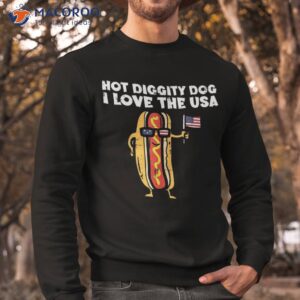 4th of july hotdog hot diggity dog patriotic kids shirt sweatshirt