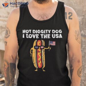4th of july hotdog hot diggity dog patriotic kids shirt tank top