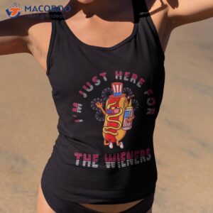 4th Of July I’m Just Here For The Wieners Hot Dogs Funny Shirt