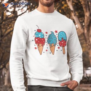 4th of july ice pops red white blue american flag patriotic shirt sweatshirt