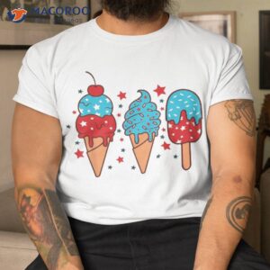 4th Of July Ice Pops Red White Blue American Flag Patriotic Shirt
