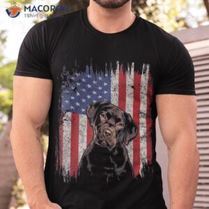 4th of july labrador american flag patriotic chocolate lab shirt tshirt