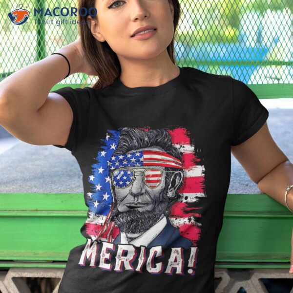 4th Of July Merica Sunglasses American Flag Boys Fourth Shirt
