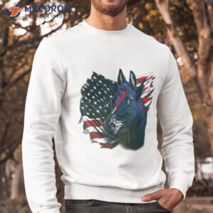 4th of july proud donkey lovers patriotic american flag shirt sweatshirt