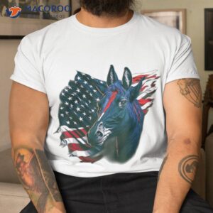 4th of july proud donkey lovers patriotic american flag shirt tshirt