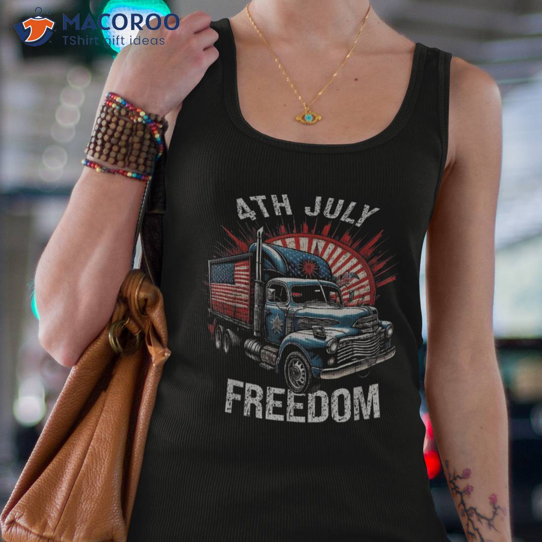 American Truckers For Freedom Hawaiian Shirt Gift for Trucker Patriot -  T-shirts Low Price