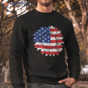 4th of july sunflower flag usa american patriotic shirt sweatshirt 1