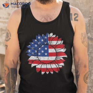 4th of july sunflower flag usa american patriotic shirt tank top 1