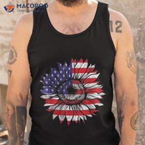 4th of july sunflower flag usa american patriotic shirt tank top