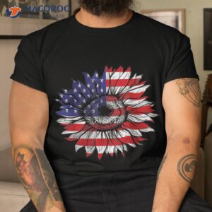 4th Of July Sunflower Flag Usa American Patriotic Shirt