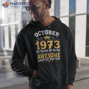 50 Years Old Vintage Born In October 1973 50th Birthday Gift Shirt
