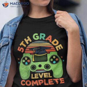 5th Grade Level Complete Gamer Class Of 2023 Graduation Shirt