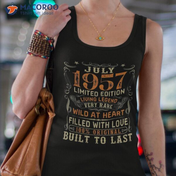 66th Birthday July 1957 Limited Edition 66 Years Old Shirt