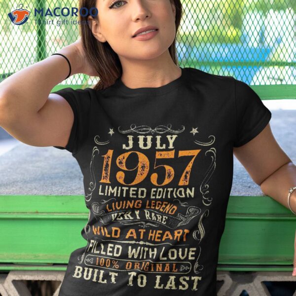 66th Birthday July 1957 Limited Edition 66 Years Old Shirt