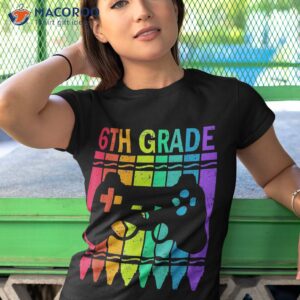 6th grade crayon game controller gamer back to school gifts shirt tshirt 1