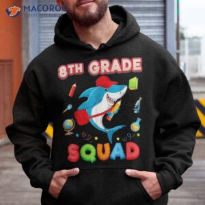 8th grade squad cute shark eighth kid teacher back to school shirt hoodie