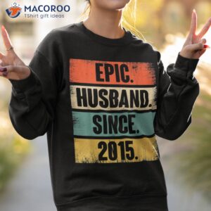 8th wedding anniversary 8 year epic husband since 2015 shirt sweatshirt 2