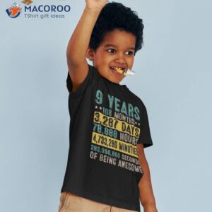 9 years of being awesome 9th birthday countdown gifts shirt tshirt 3