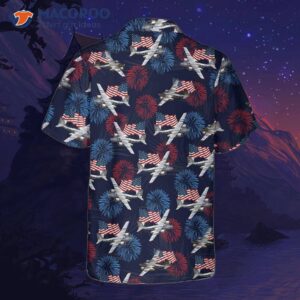 a 26 invader aircraft hawaiian shirt american flag and firework military airplane shirt for 1