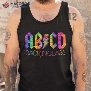 abcd back in class tie dye to school shirt tank top