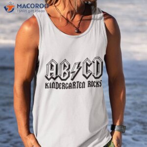 abcd rocks back to school kindergarten funny teacher shirt tank top