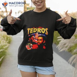 abel tesfaye wearing tedros the idol shirt sweatshirt