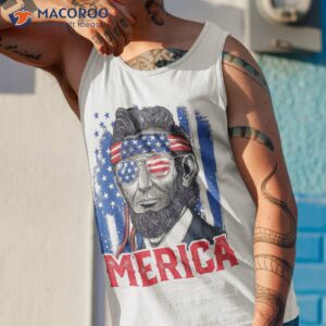 abraham lincoln merica 4th of july american flag shirt tank top 1