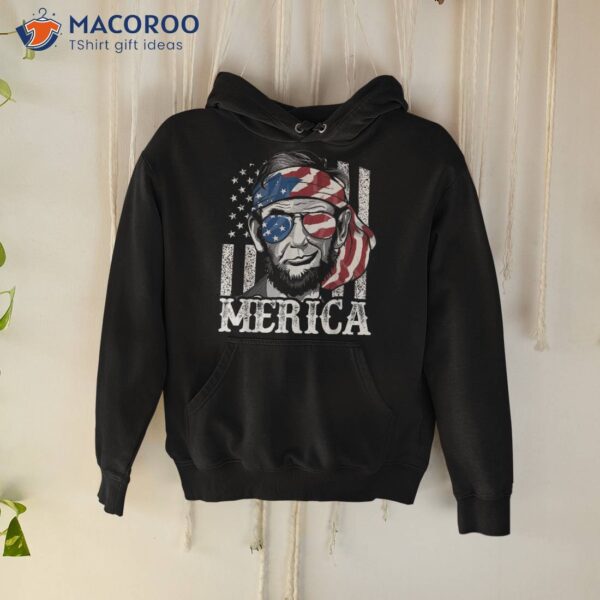 Abraham Lincoln Merica 4th Of July Shirt American Flag