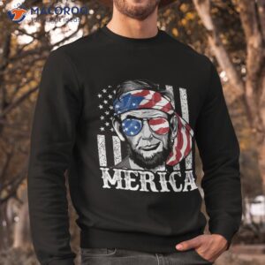abraham lincoln merica 4th of july shirt american flag sweatshirt