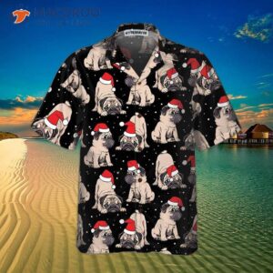 adorable christmas pug puppies hawaiian shirt best gift for lover 2