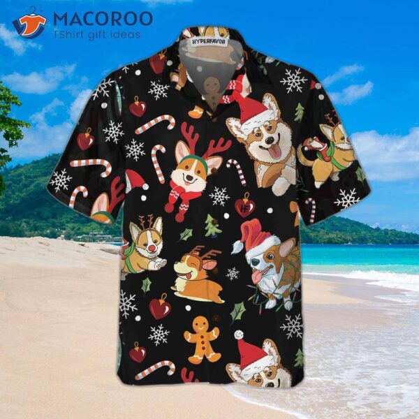 Adorable Corgis Dog Merry Christmas Hawaiian Shirt, Funny Gift For Lovers