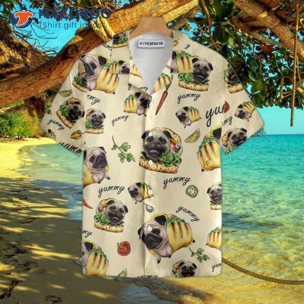 Adorable Taco Pug Hawaiian Shirt For